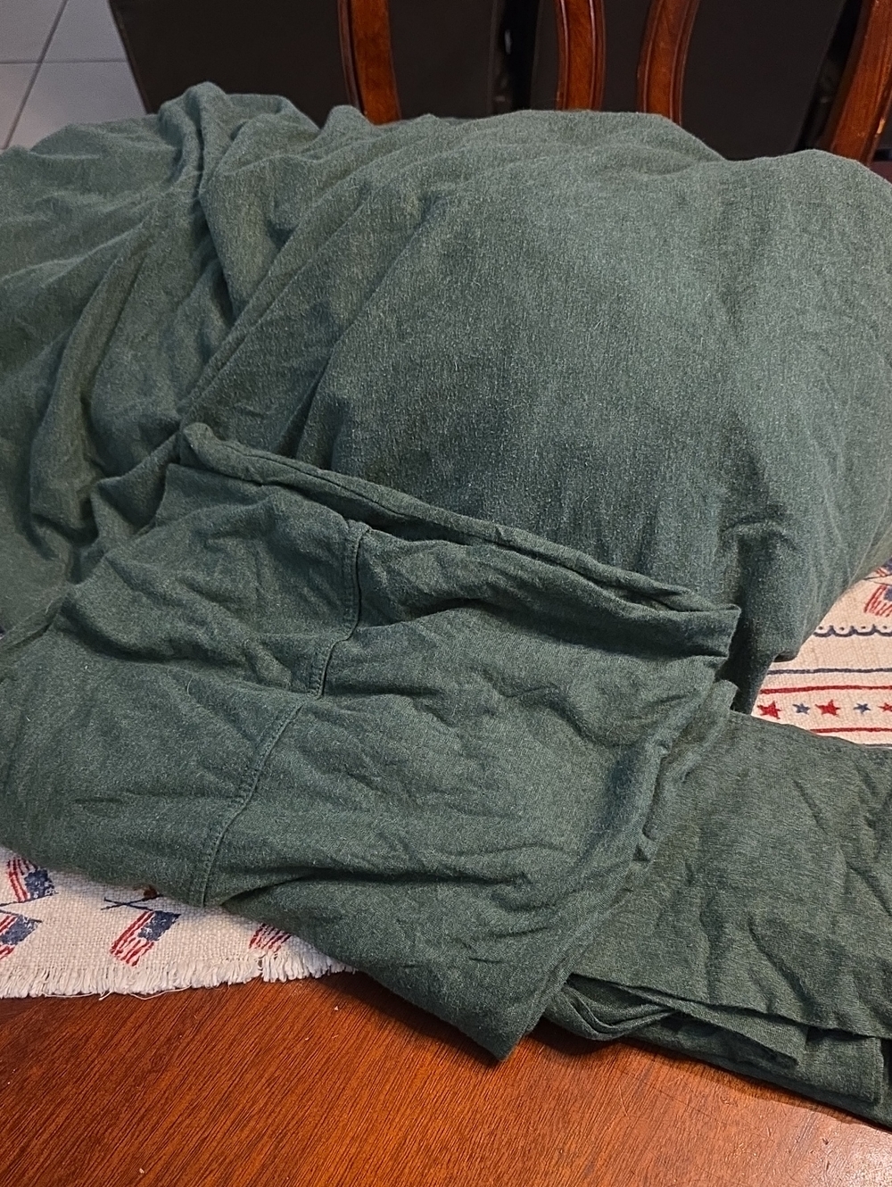 Classic Deep Green Cotton Queen  Comforter